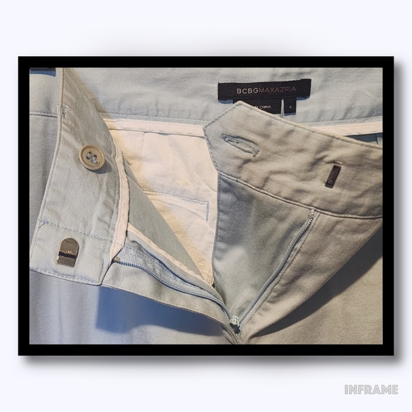 BCBGMaxAzria Side Piping Stripe Cotton Capri Pants - Picture 13 of 16